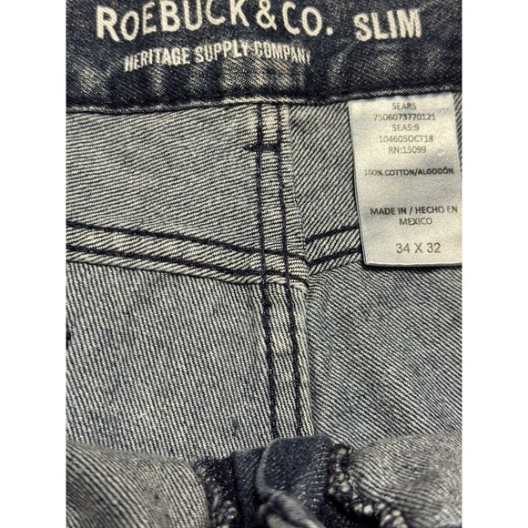 Roebuck & CO Men’s Slim Fit Jeans Indigo Breeze 34x32 Tapered Leg Streetwear New - Picture 9 of 9